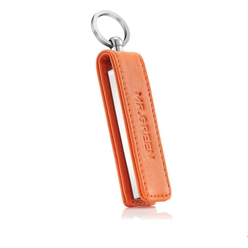 Portable Ultra-Thin Cow Leather Nail Clippers with Key Chain