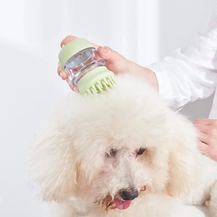 Soft Silicone Dog Bath Brush - 2-in-1 Grooming and Massage Comb for Pets