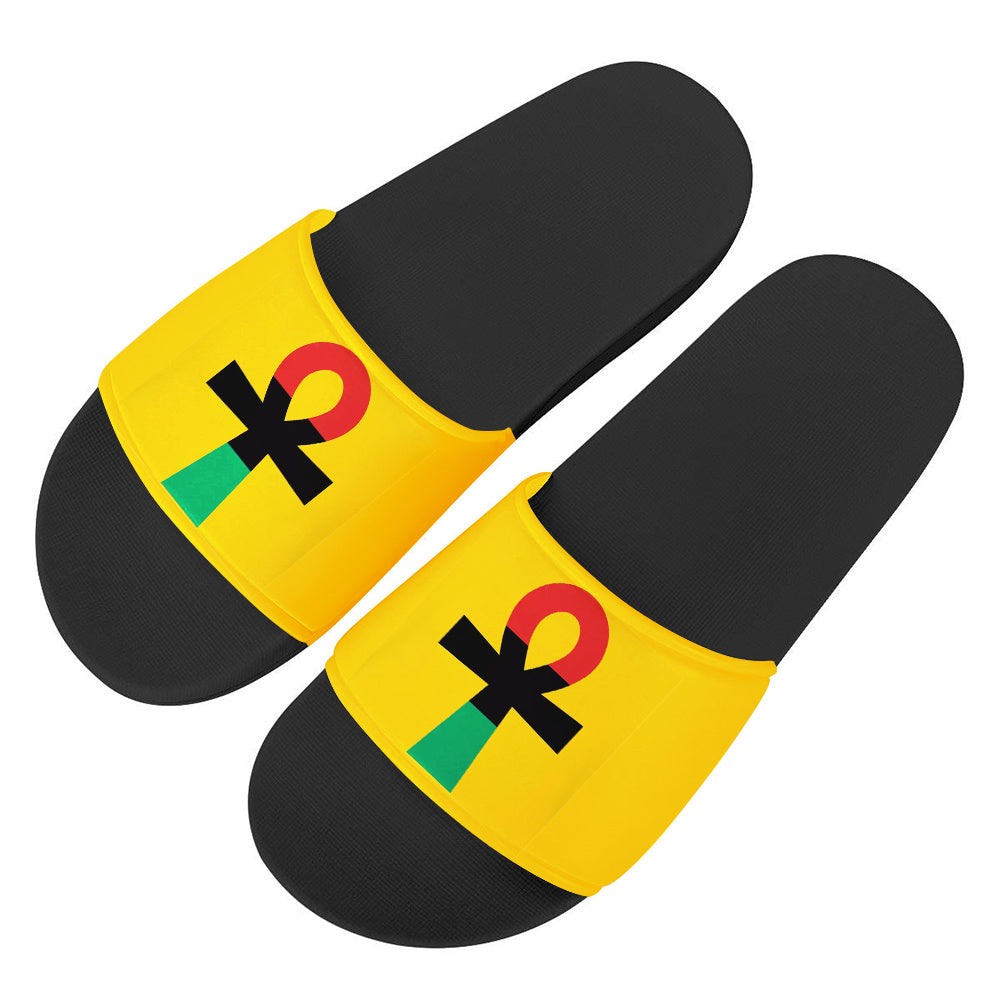 PVC Beach Flip Flops With African Flag