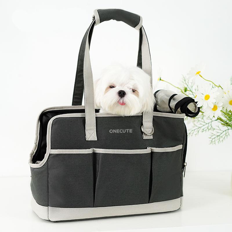 Portable Canvas Pet Carrier Shoulder Bag