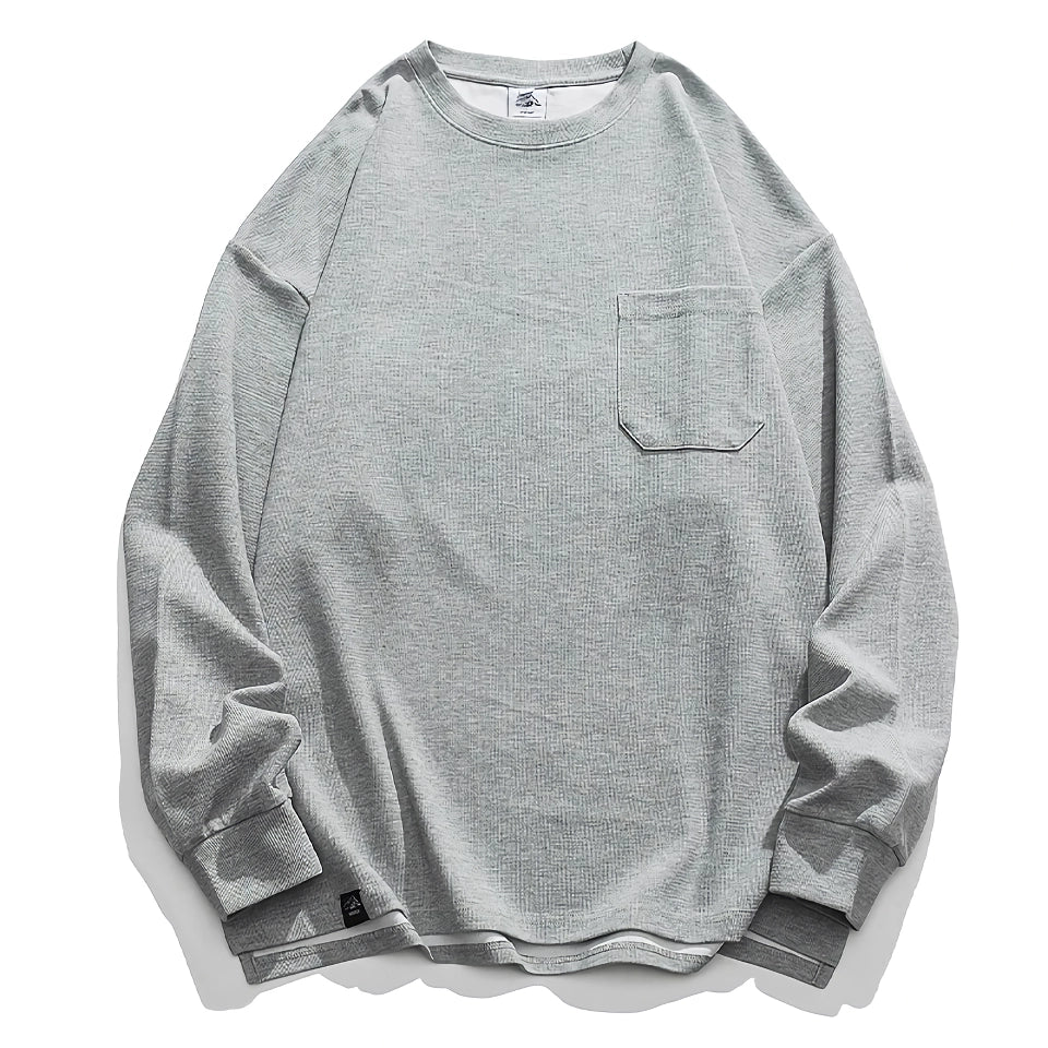 High-Quality Solid Color Long Sleeve Sweatshirt