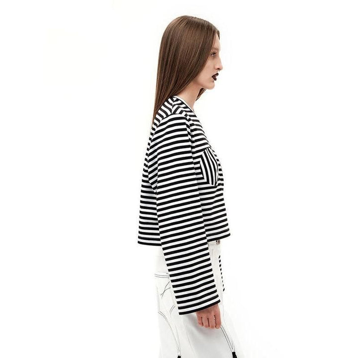 Elegant Striped Long Sleeve T-Shirt