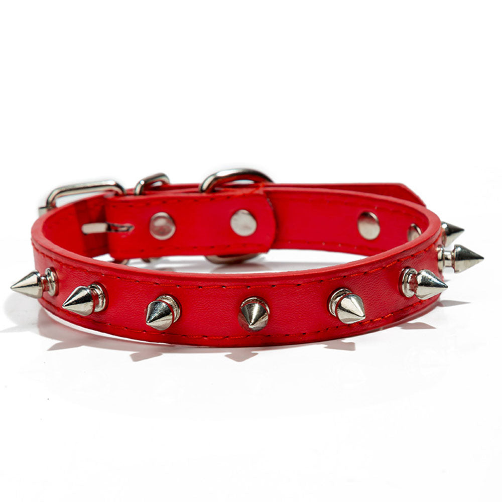 Spiked Leather Dog Collar