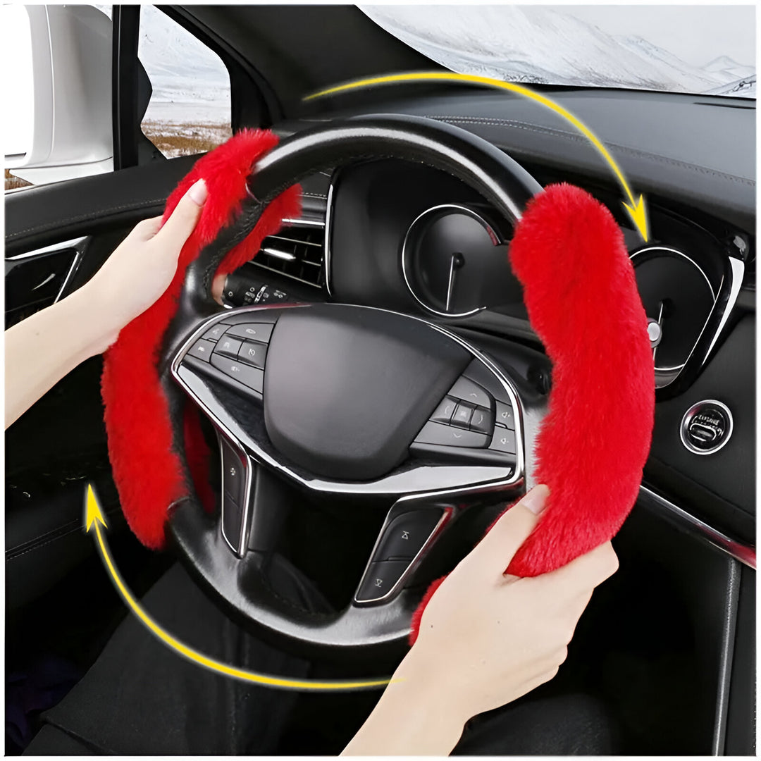 Plush Winter Steering Wheel Cover