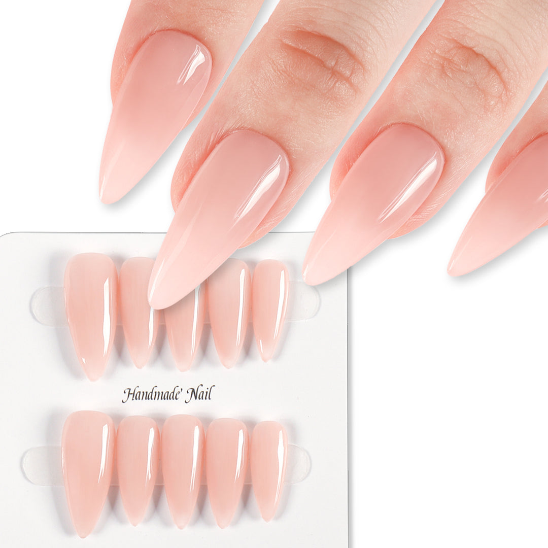 Nude Pink Press-On Fake Nails