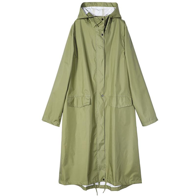 Stylish Long Hooded Waterproof Rain Jacket for All Seasons