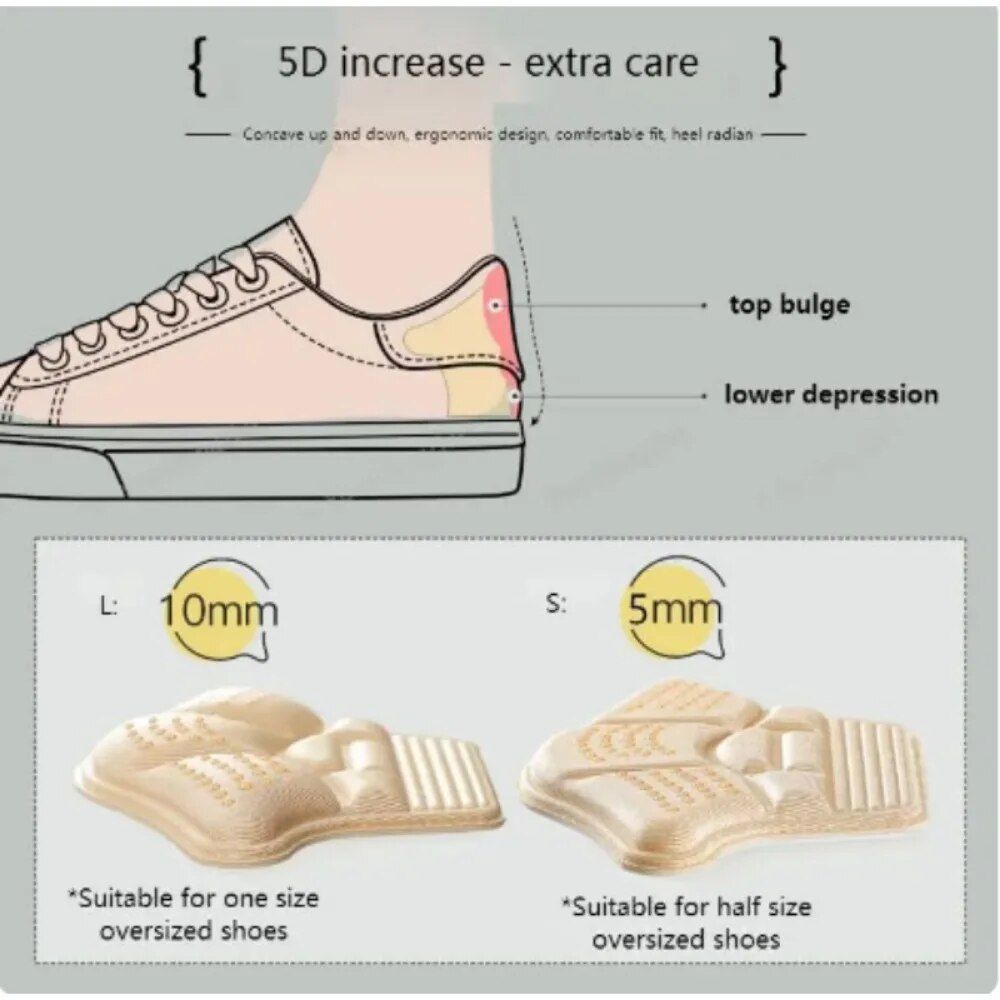 Adjustable Heel Protectors & Size Adjusting Insole Pads (4Pcs)