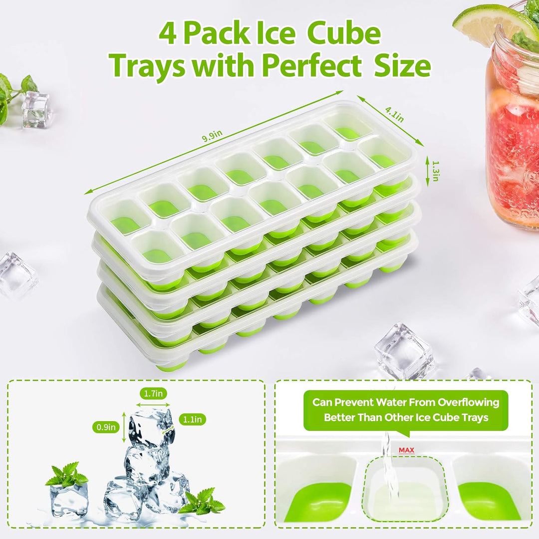 Multi-Purpose Silicone Ice Cube Tray with Lid