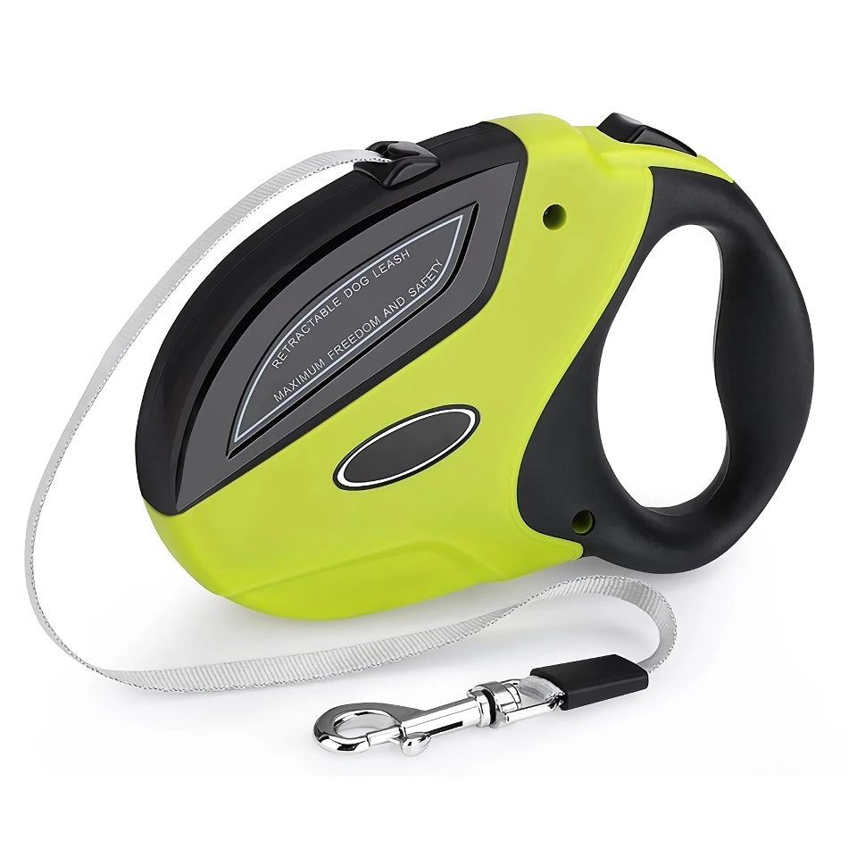 Strong Retractable Dog Leash with Ergonomic Handle and One-Handed Brake