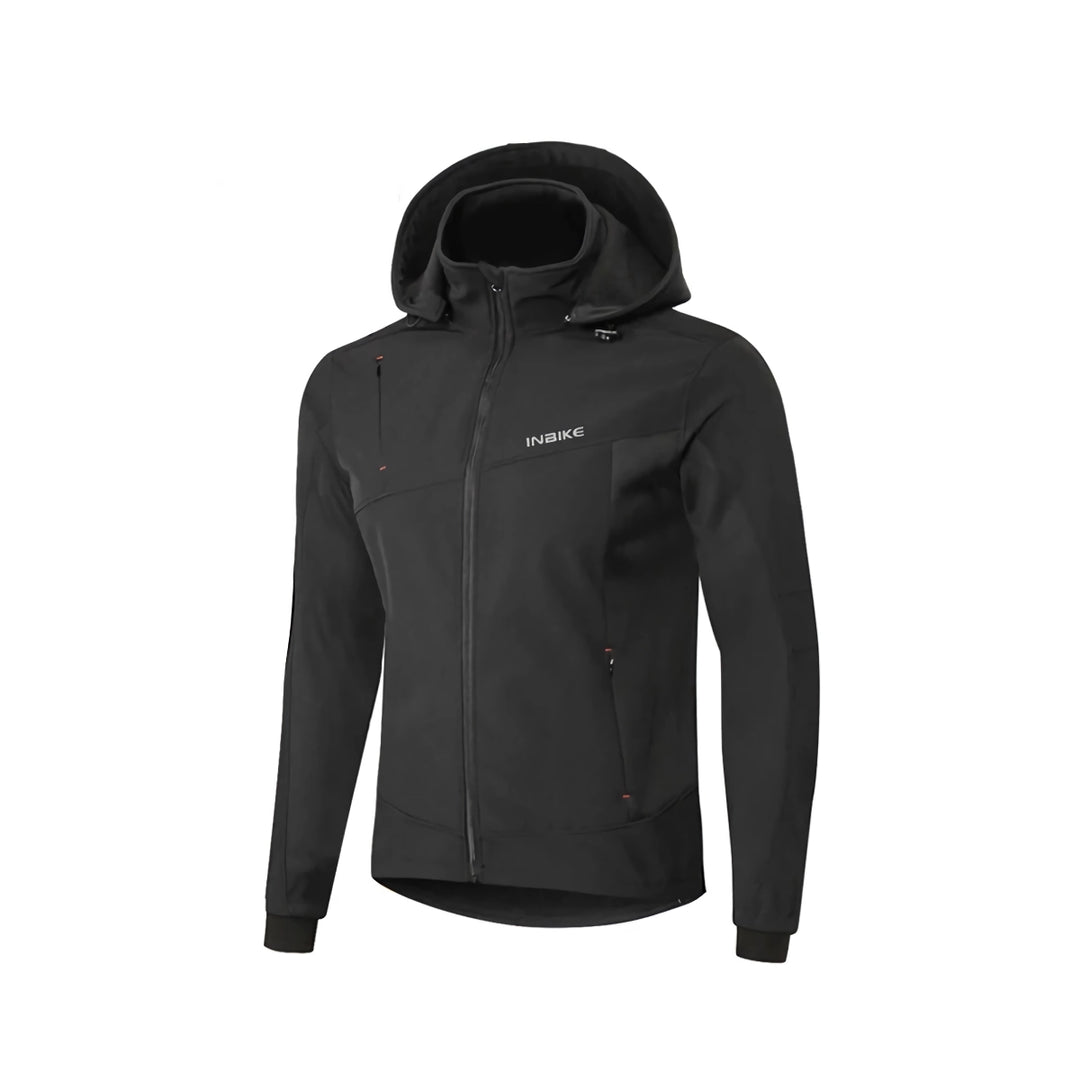 Men's Cycling Windbreaker – Hooded Thermal Windproof Jacket