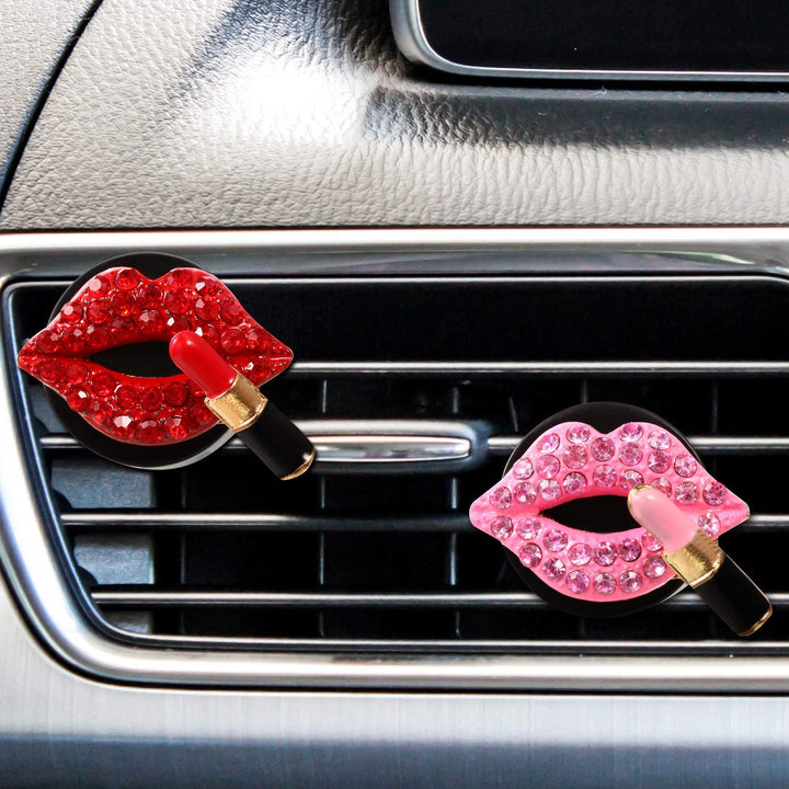 Diamond Red Lips Car Air Freshener Clip