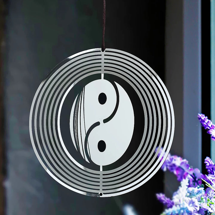 Rotating Tai Chi Stainless Steel Pendant