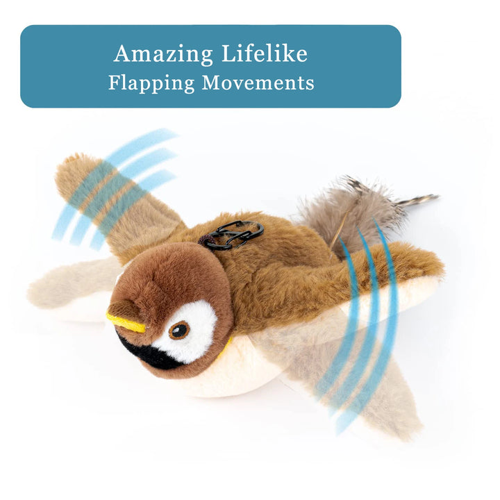 Interactive Chirping Sparrow Cat Toy