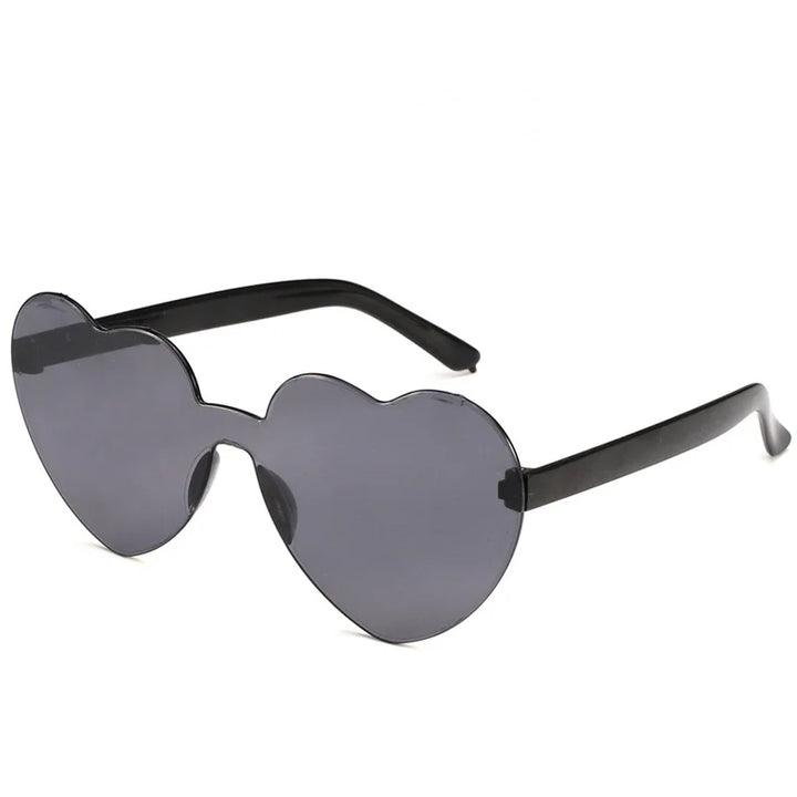 Heart-Shaped Rimless Polarized Sunglasses for Girls