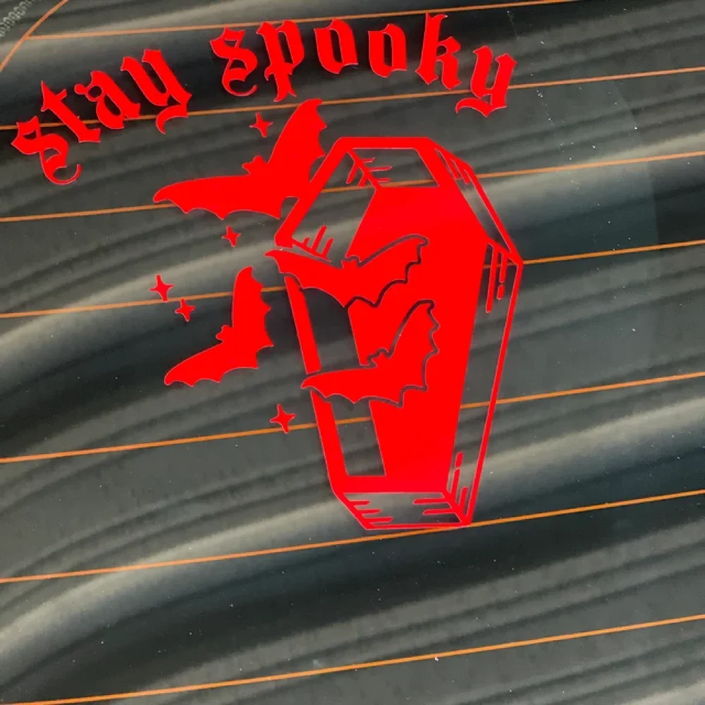 Goth Bat Stay Spooky Waterproof Vinyl Car Decal