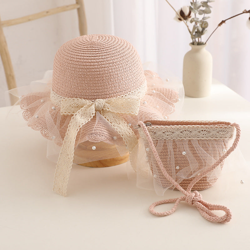 Straw Hat Handbag Set