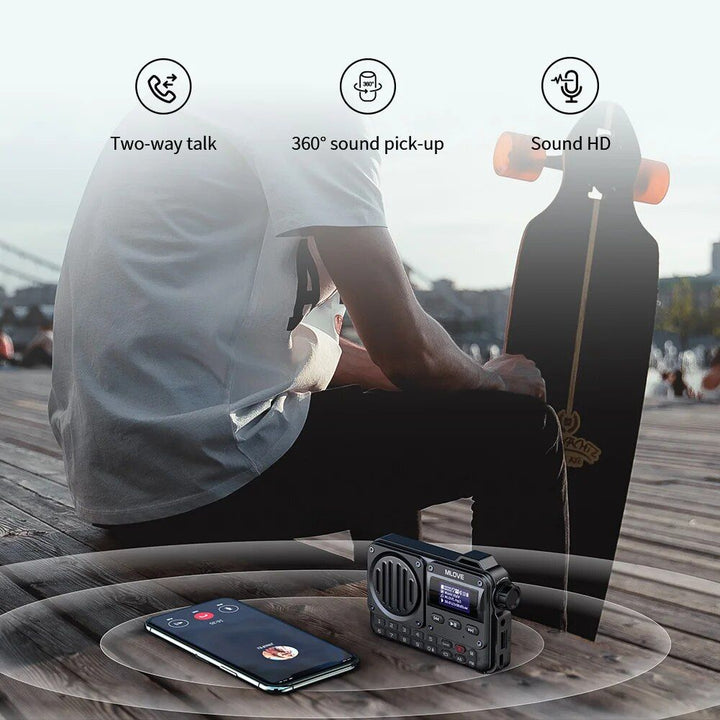Super-Portable Bluetooth Speaker with LCD Display, FM Radio & MP3 Player