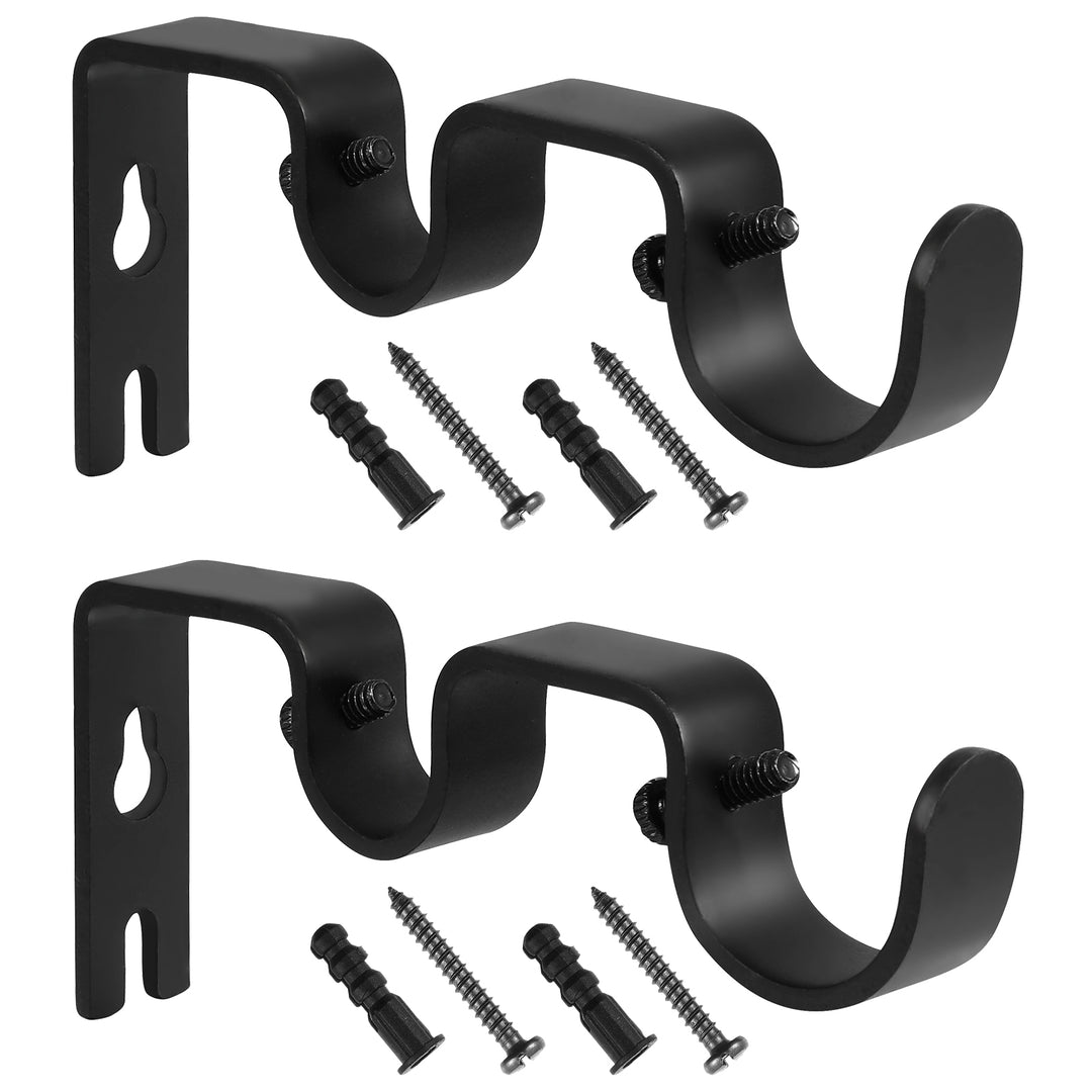 Double Curtain Rod Bracket Holders