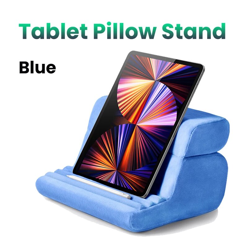 Adjustable Tablet & Phone Pillow Stand - Foldable & Portable Design for All Devices