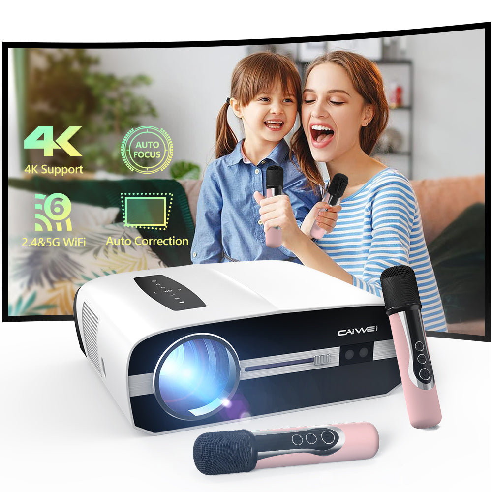 4K Ultra HD Smart WiFi6 Projector with Auto Focus and Karaoke System