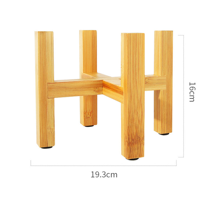 Adjustable Bamboo Plant Stand with Tray