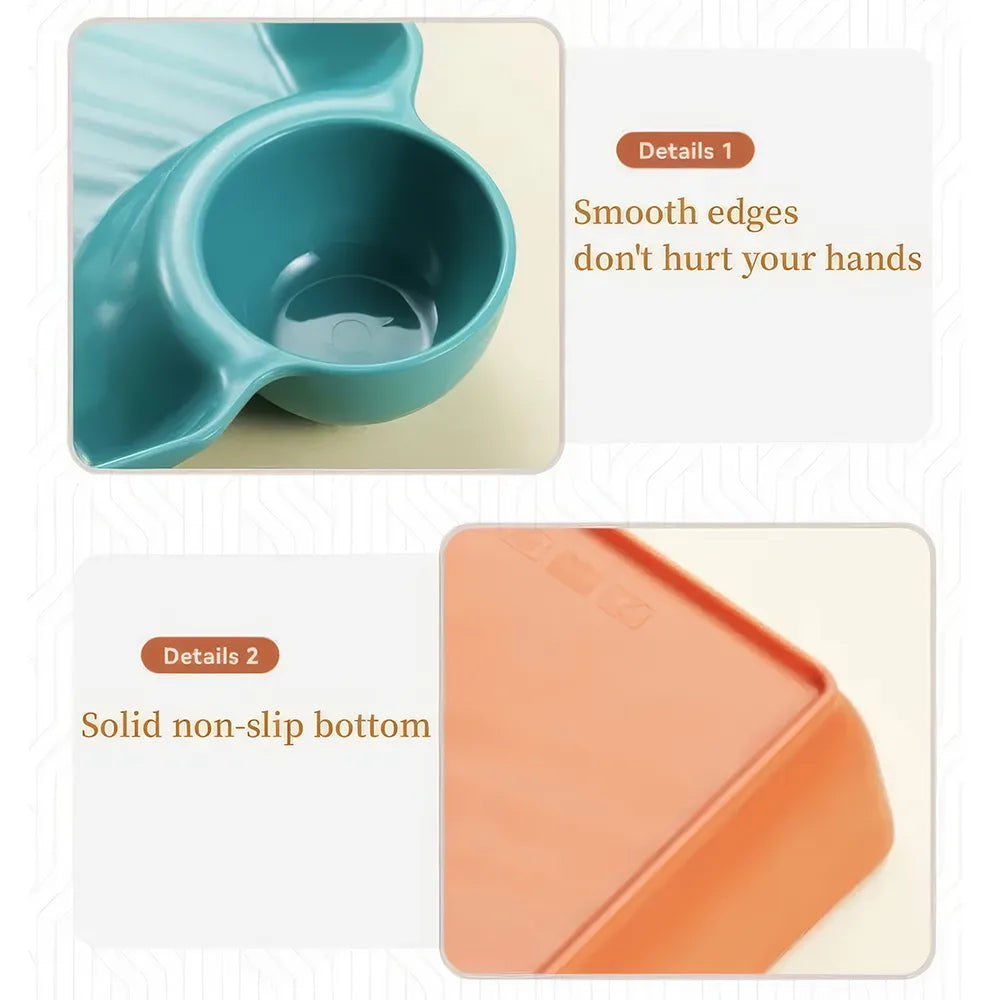 2-in-1 Square Snack Platter with Vinegar Compartment