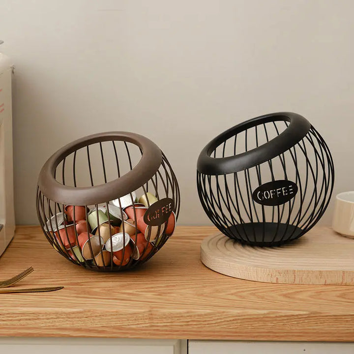 Elegant Metal Snack Storage Basket