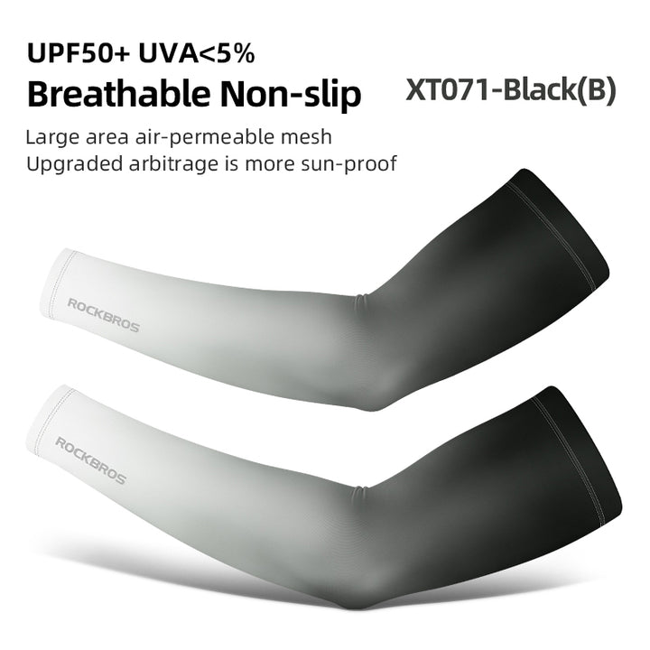 Ice Silk Sports Cycling Arm Sleeves - UV Protection, Breathable & High Elasticity