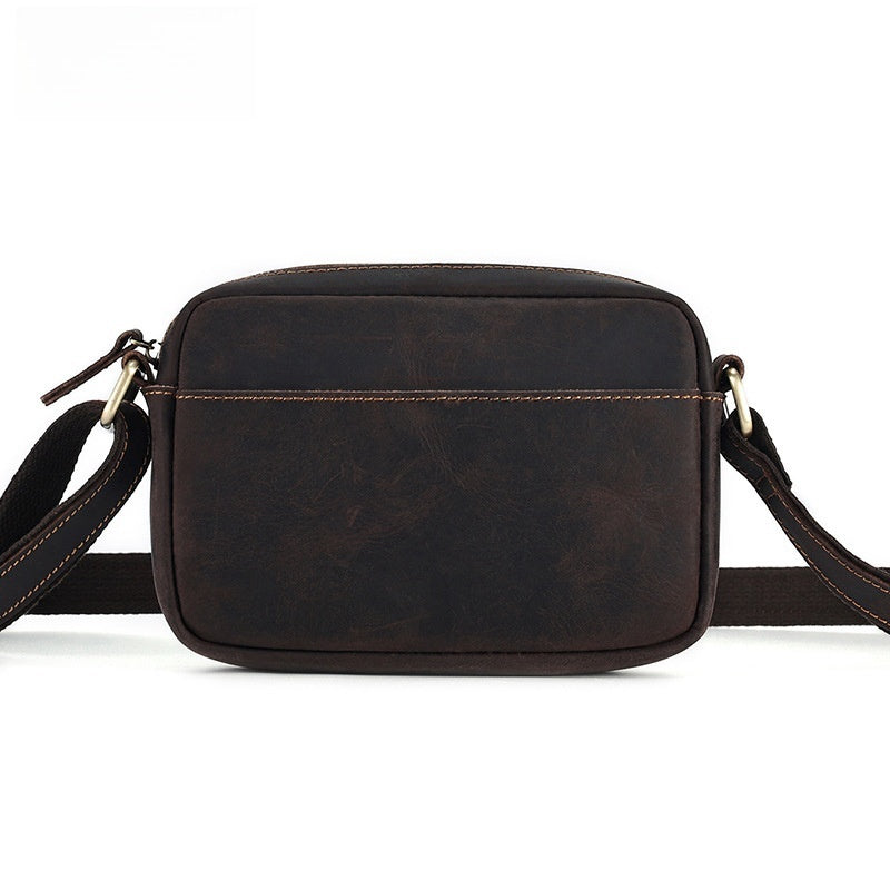 High-end Niche Messenger Men's Full Cowhide Shoulder Bag Men's Bag Genuine Leather Retro