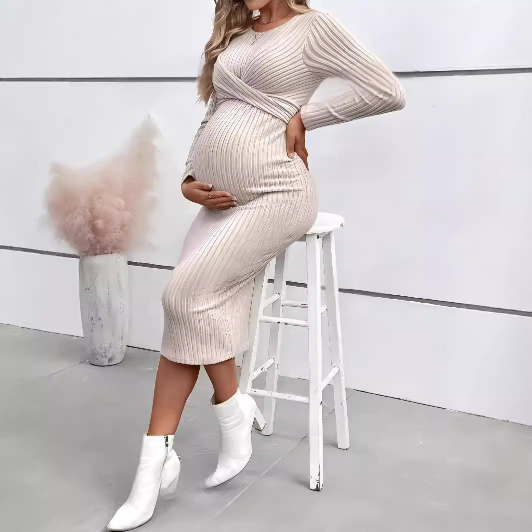 Long Sleeve Pregnant Women Dress