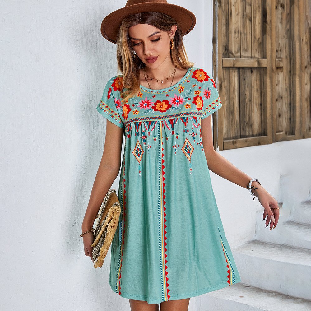 Chic Bohemian Style Short Dress