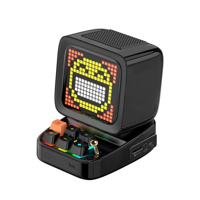 Retro Pixel Art Bluetooth Speaker with LED Display & Alarm Clock, Home Décor & Gift Idea