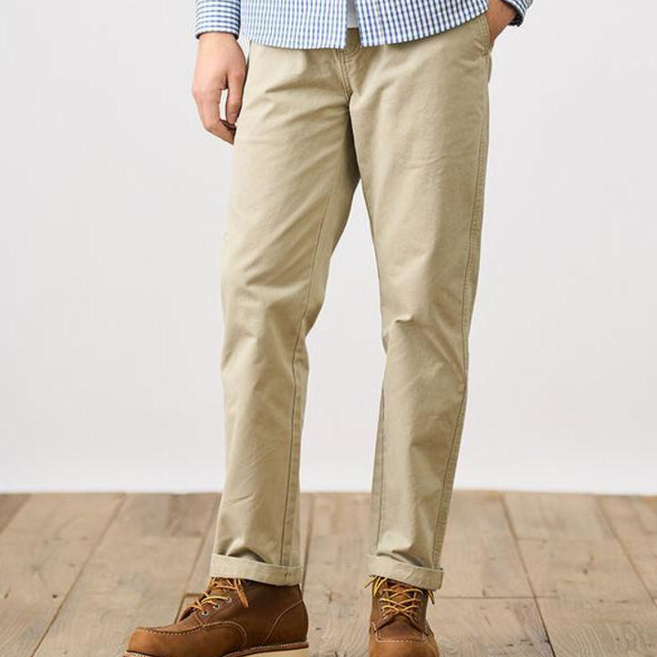 Dark Washed Regular Straight Chinos