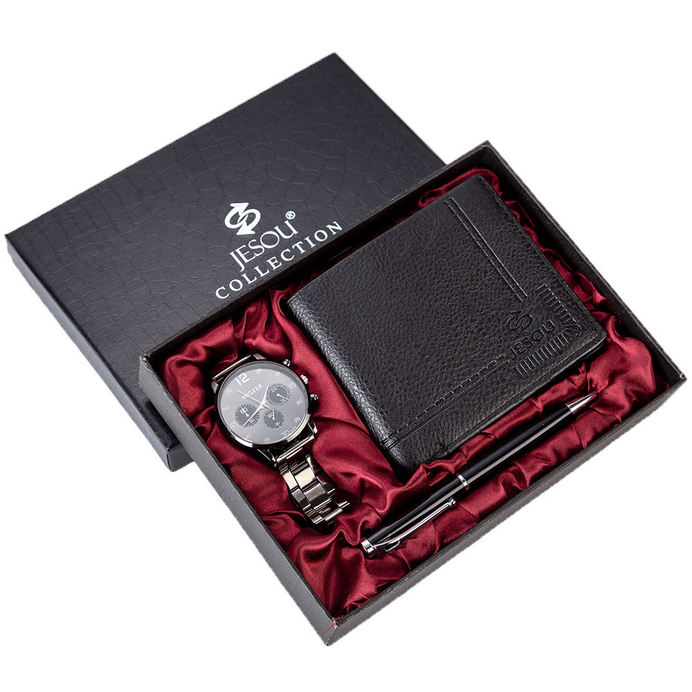 Men's Gift Set Beautifully Wrapped Watch  Wallet Pen Set