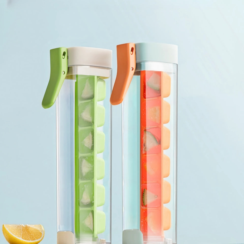 One-Hand Press Ice Cube Maker with Storage Box