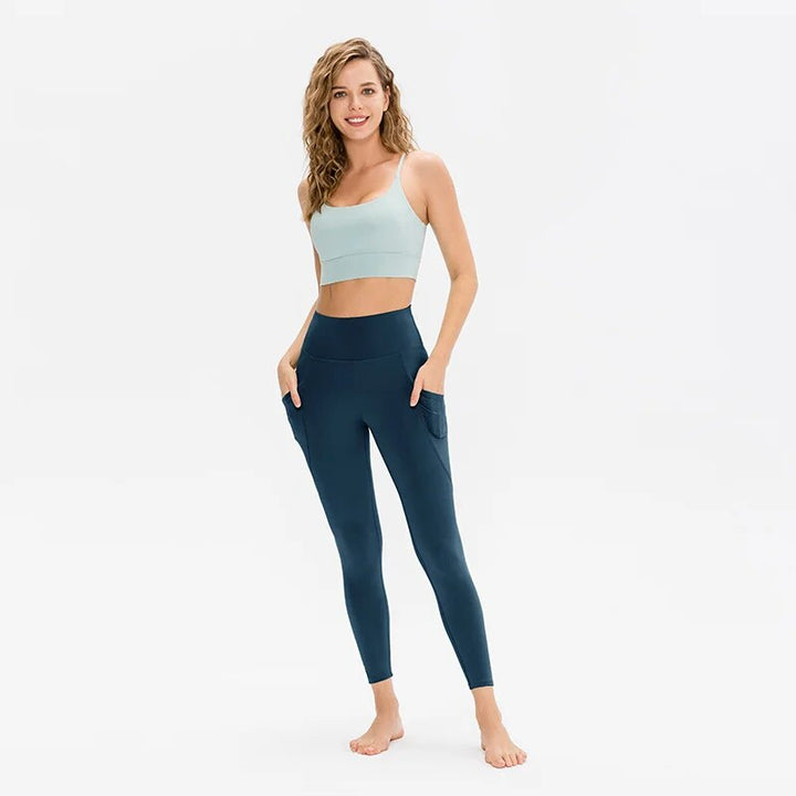 High-Waist Yoga Leggings with Pockets for Women