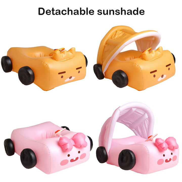 Inflatable Car Style Swimming Seat Ring for Kids