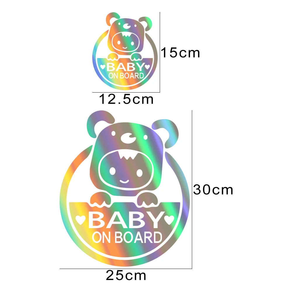 Reflective Baby on Board Car Decal