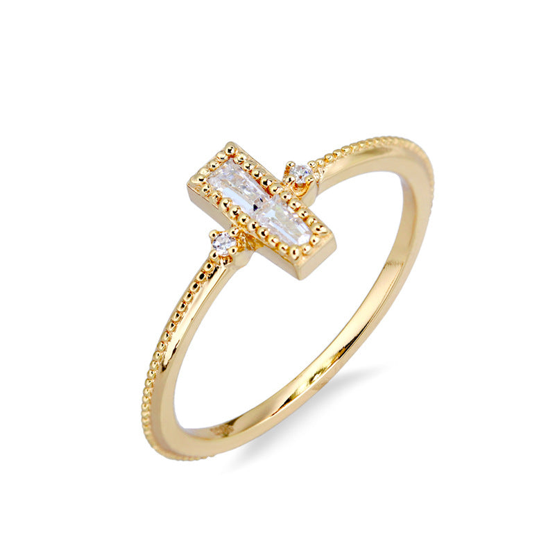 Tee Zircon Brilliant Women's Ring Cut By Dharma Stick