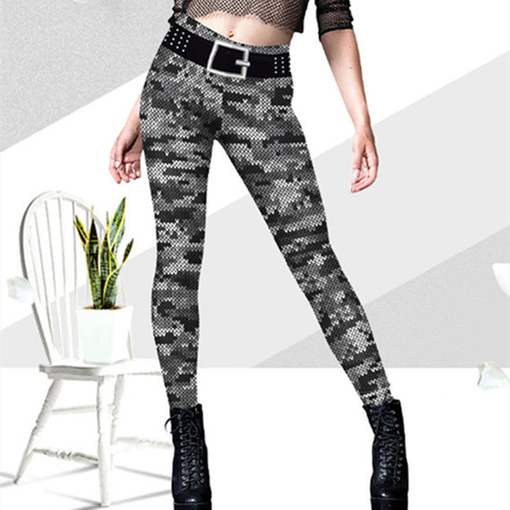 Women's Fashion Camouflage Digital Printing Sweatpants