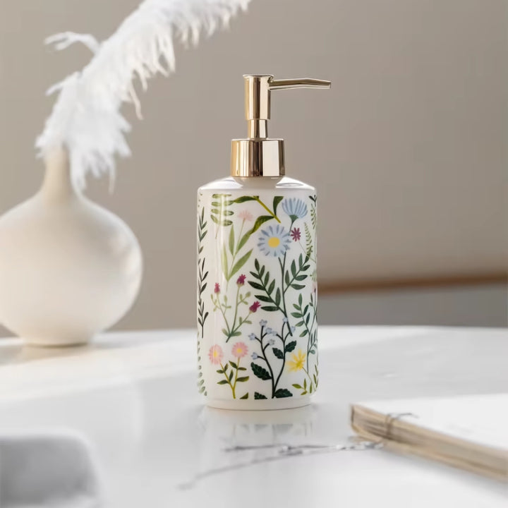 Ceramic Flower Soap Dispenser