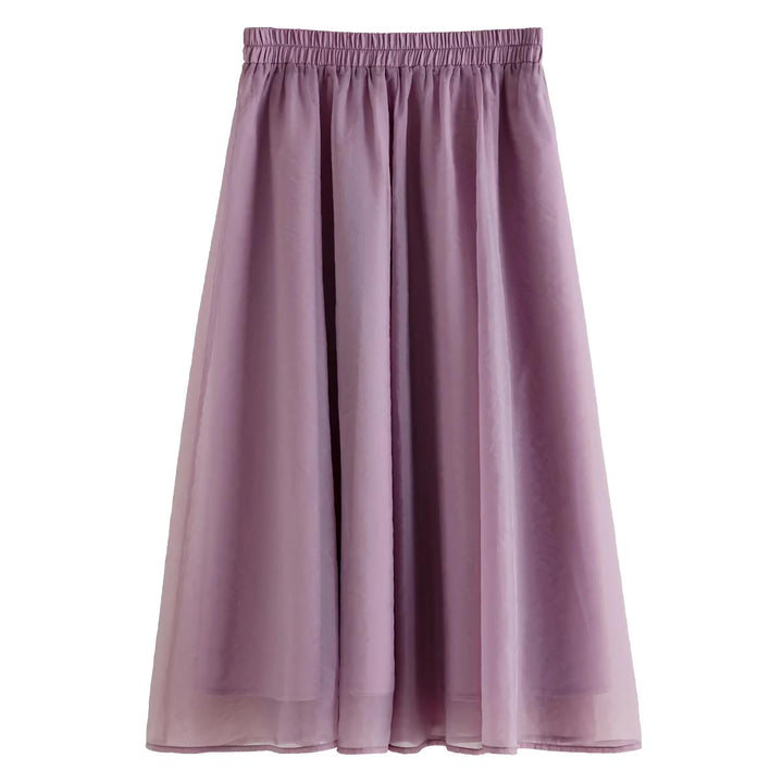 Summer Chic Elastic Waist A-Line Tutu Skirt