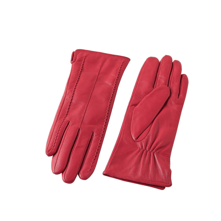 European And American Ladies Color Sheepskin Gloves Fashion Autumn And Winter Warm With Velvet