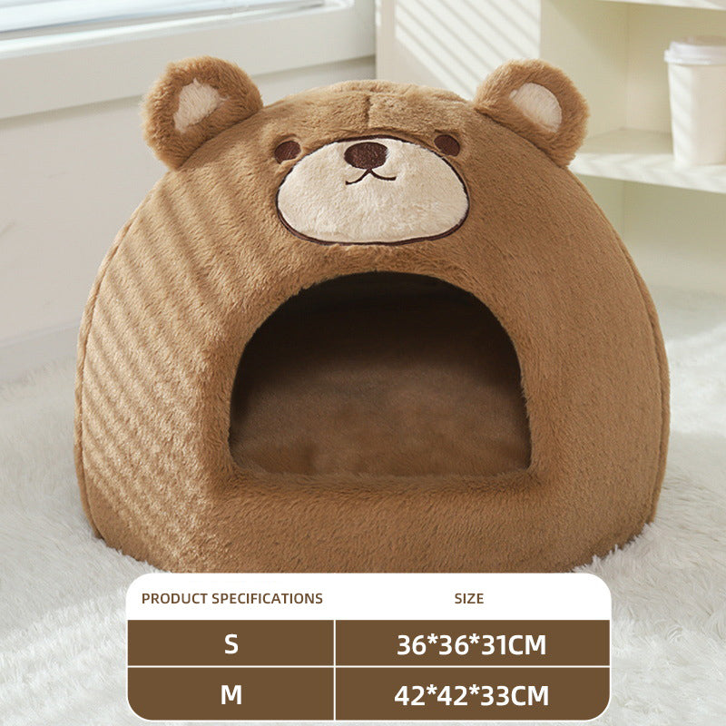 Cozy Comfort Pet Cave Bed for Cats and Small Dogs