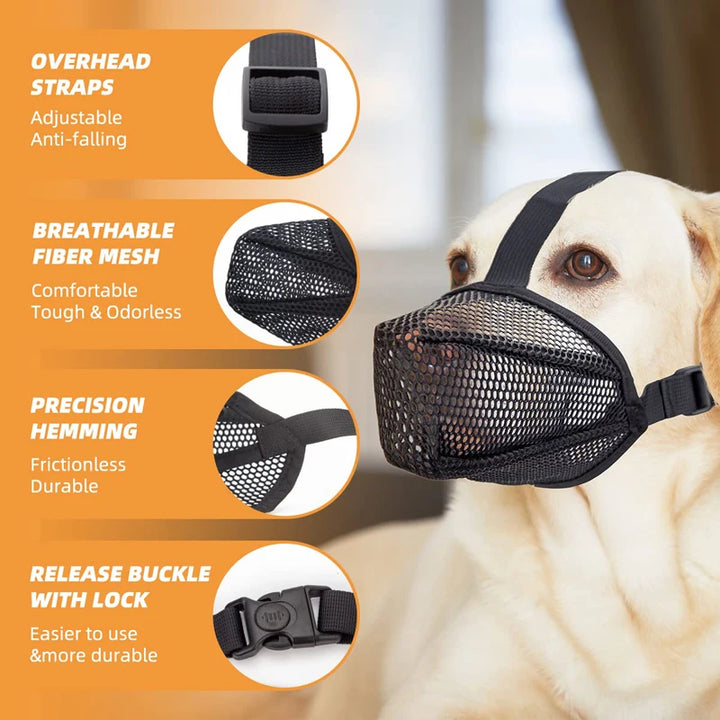 Breathable Soft Dog Muzzle for All Breeds