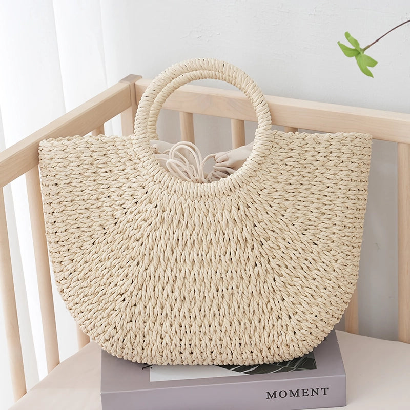 Chic Bohemian Straw Beach Bag for Women