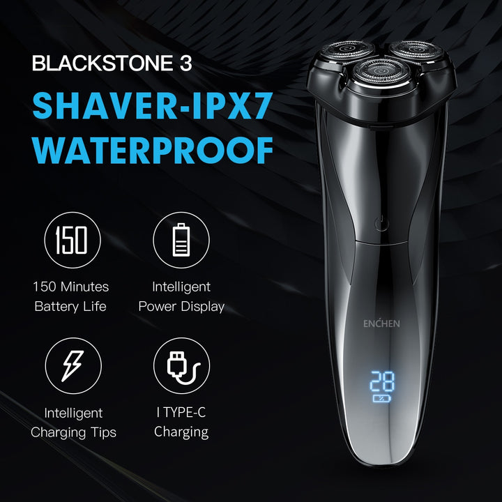 3D Electric Shaver IPX7 Waterproof Razor for Men