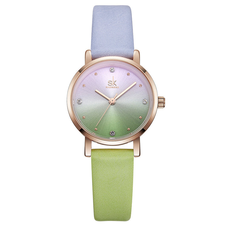 Two color belt leisure Women's Watch