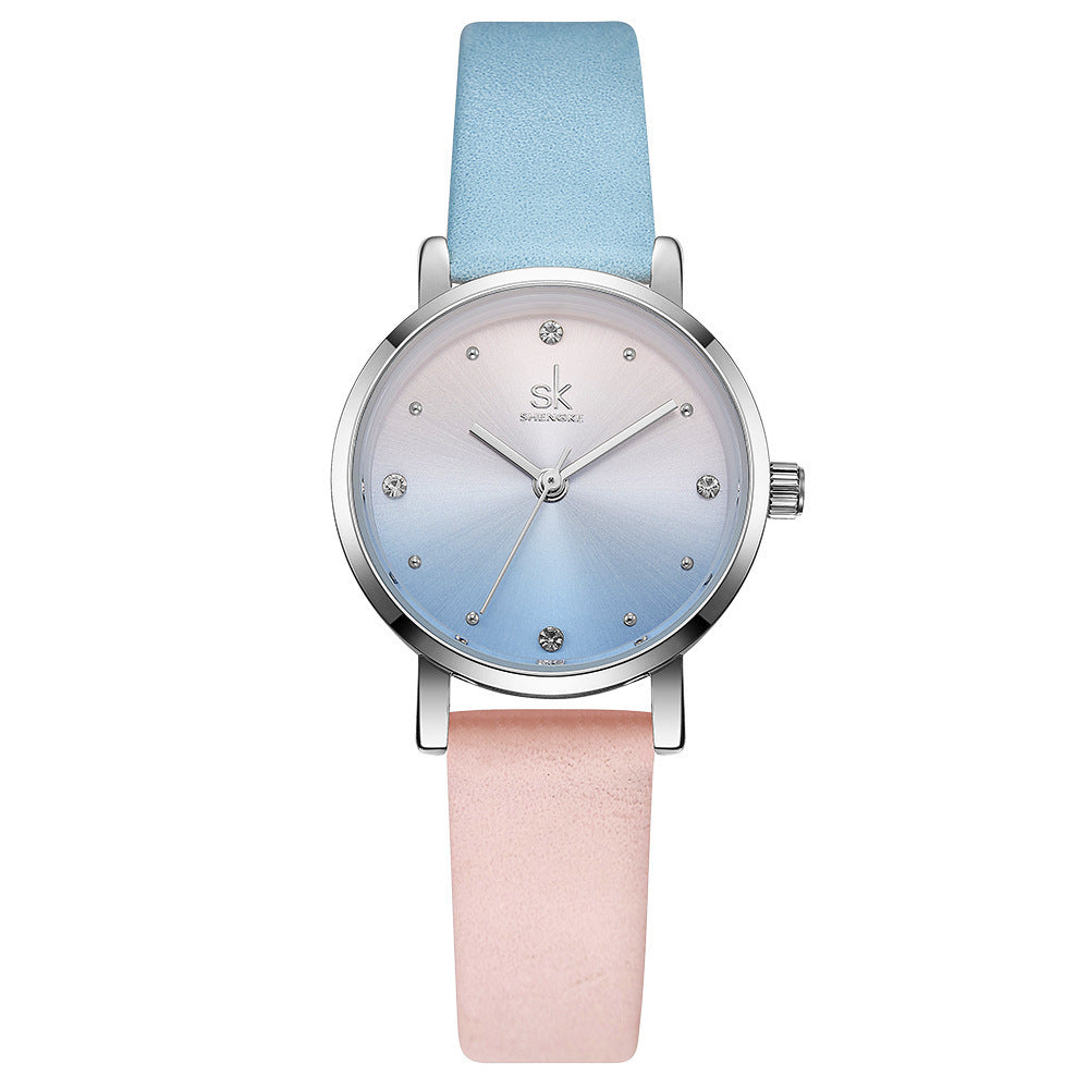 Two color belt leisure Women's Watch