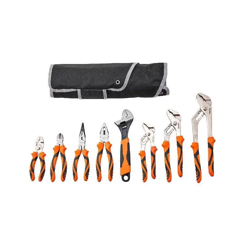 8-Piece High Carbon Steel Pliers Set with Tool Bag